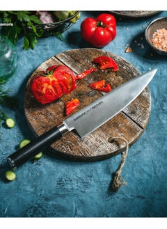 Samura Samura MO-V Chef's Knife | 8 Inch Blade | G-10 Handle with Stainless Steel Bolster | Single-Layer Molybdenum-Vanadium Steel | Precision Cutting | Corrosion Resistant  - Image 5