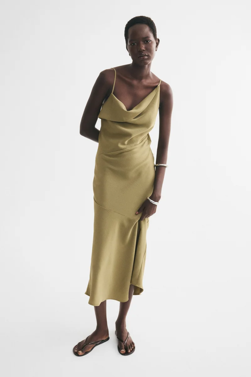 Asymmetric strappy dress