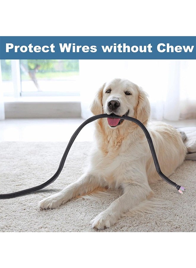 Generic 6.56ft - 1/2 inch Cord Protector from Pets No Chew, Black Durable Braided Cord Cover, Cable Sleeves for Cord Management and Pet Protection  - Image 4