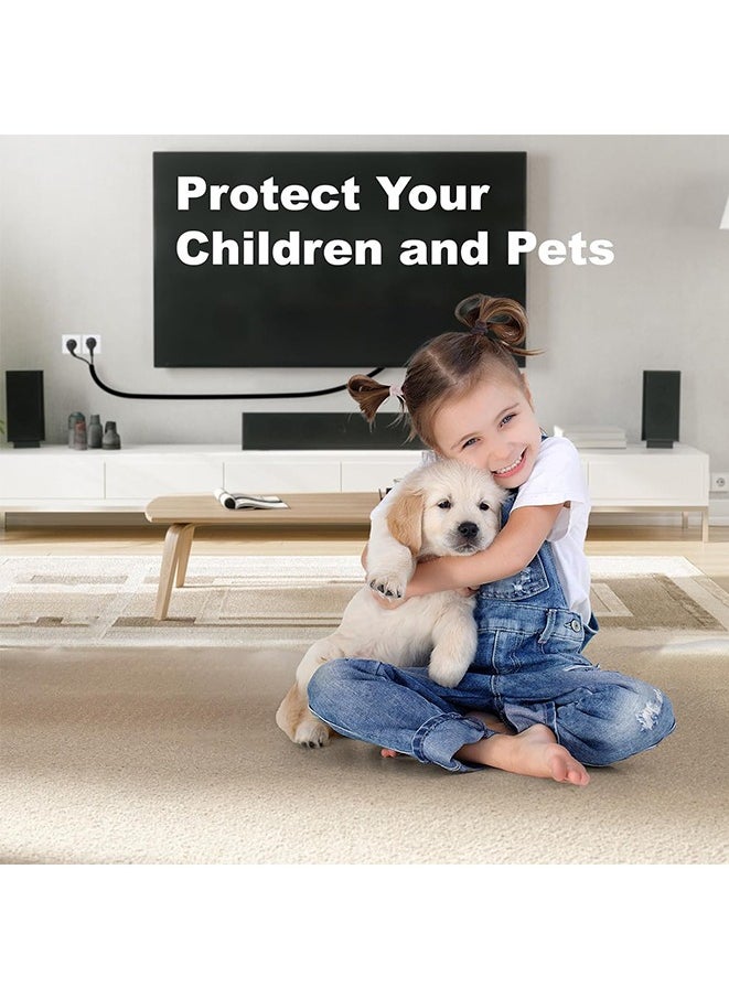 Generic 6.56ft - 1/2 inch Cord Protector from Pets No Chew, Black Durable Braided Cord Cover, Cable Sleeves for Cord Management and Pet Protection  - Image 5