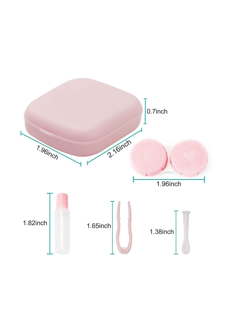 Generic 4 PCS Colorful Contact Lens Case Portable Storage Kit with Mirror for Travel and Home Eye Care  - Image 4