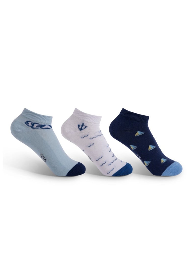Solo Kids Boy Sneaker Designed Pack 3 