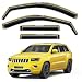 Deejecsun inChannel Window Rain Guards Fit for Jeep Grand Cherokee 20112021 NOT for L Rain Guards Extra Durable Side Window Visors Deflectors Vent Visors Vent Shades Car Accessories 4 pcs - Image 2