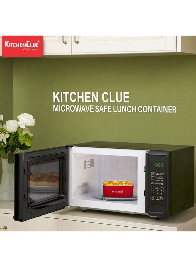 KITCHEN CLUE Microwave Safe Stainless Steel Tiffin Box/Lunch containers - Pack of 7 Pcs, 350 ML Each - Airtight & Leak-Proof Lids - Easy to Carry - Easy to Re-Heat in Minutes - Lunch Box for Office - Image 5