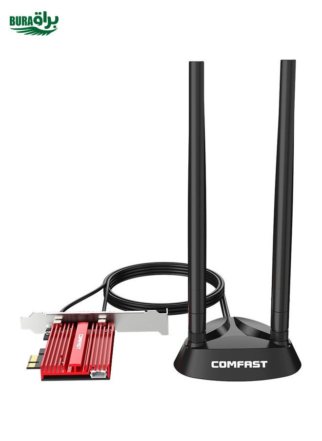 BURAQ COMFAST CF-AX200 Plus Dual-Band High-Power Wireless Network Card 3000Mbps High-Speed WiFi PCI-E Gaming Wireless Network Card(AX200 Plus)  - Image 2