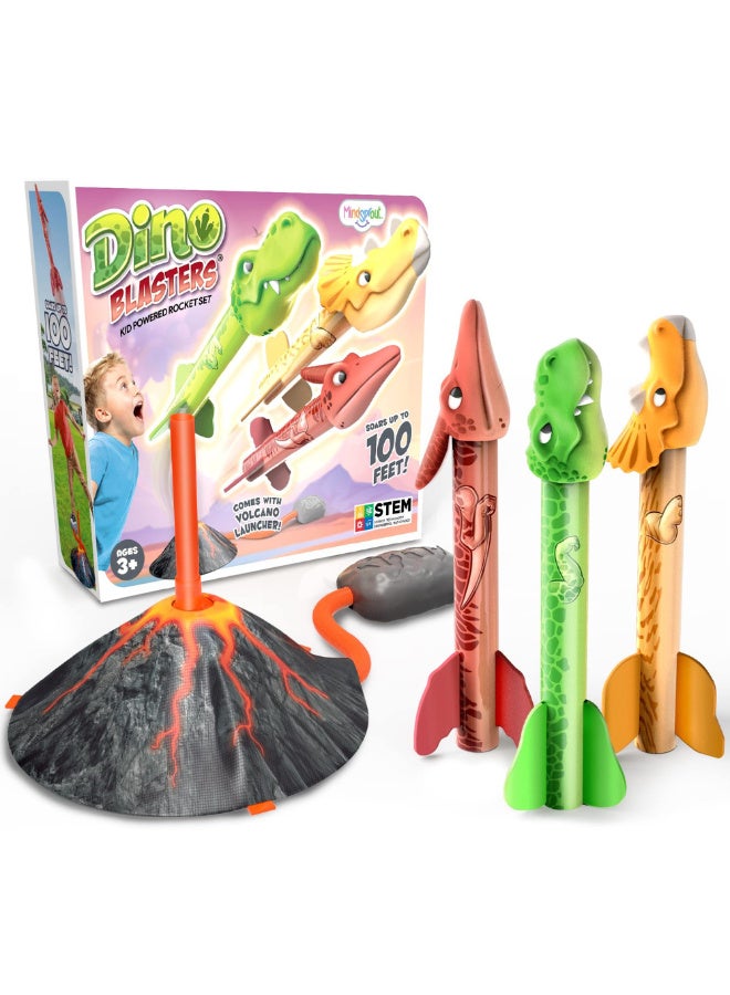 McDou Dinosaur Rocket Launcher Toy - Dino Blasters for Kids, Launch Up to 100 ft, Outdoor/Indoor Fun, Birthday Gift for Boys & Girls Age 3 - 7 Years Old, STEM Learning Dinosaur Toy - Image 5