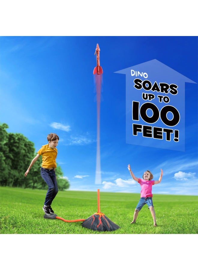 McDou Dinosaur Rocket Launcher Toy - Dino Blasters for Kids, Launch Up to 100 ft, Outdoor/Indoor Fun, Birthday Gift for Boys & Girls Age 3 - 7 Years Old, STEM Learning Dinosaur Toy - Image 2