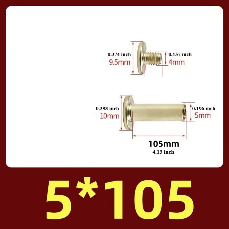M5x85mm 5Pcs Binding Screw Chicago Screw Plating Rivet Screw Fastener - Image 3