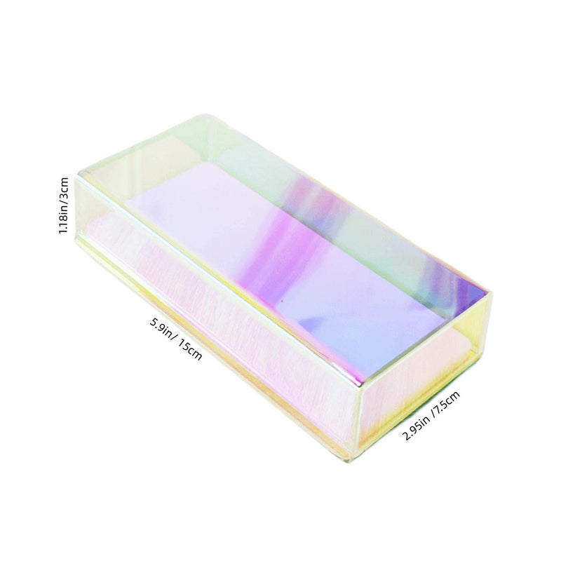 LIXIMMAZN Eyelash Grafting Pallet with Cover, Dust-proof Acrylic Lash Tile holder, Eyelash Extensions Storage Gasket Pads (Dazzling S) - Image 2