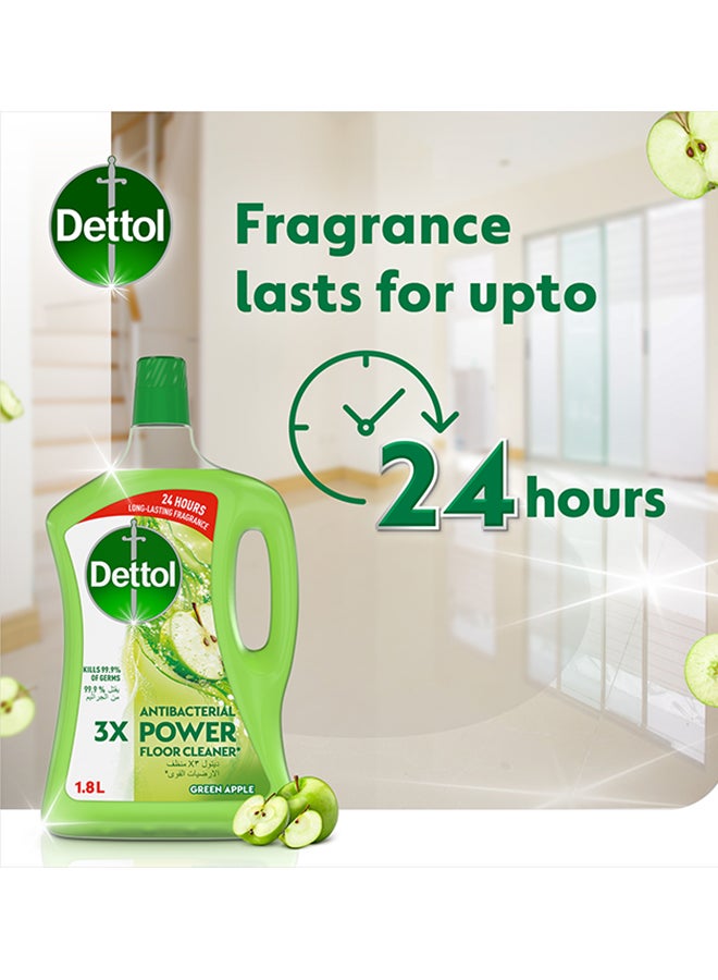 Dettol Green Apple Antibacterial Power Floor Cleaner Green 1.8Liters - Image 5