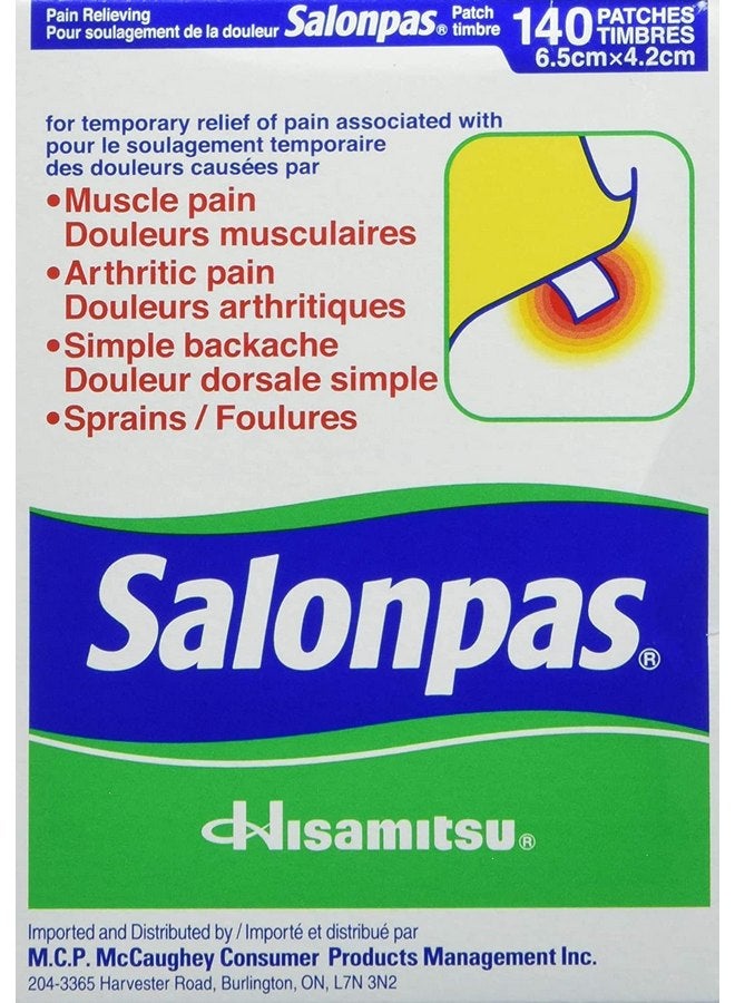 Salonpas Pain Relieving Patch, 140 Patches x 2pk - Image 3