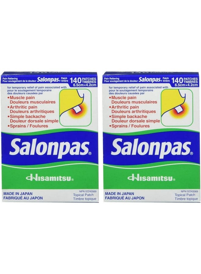 Salonpas Pain Relieving Patch, 140 Patches x 2pk - Image 4
