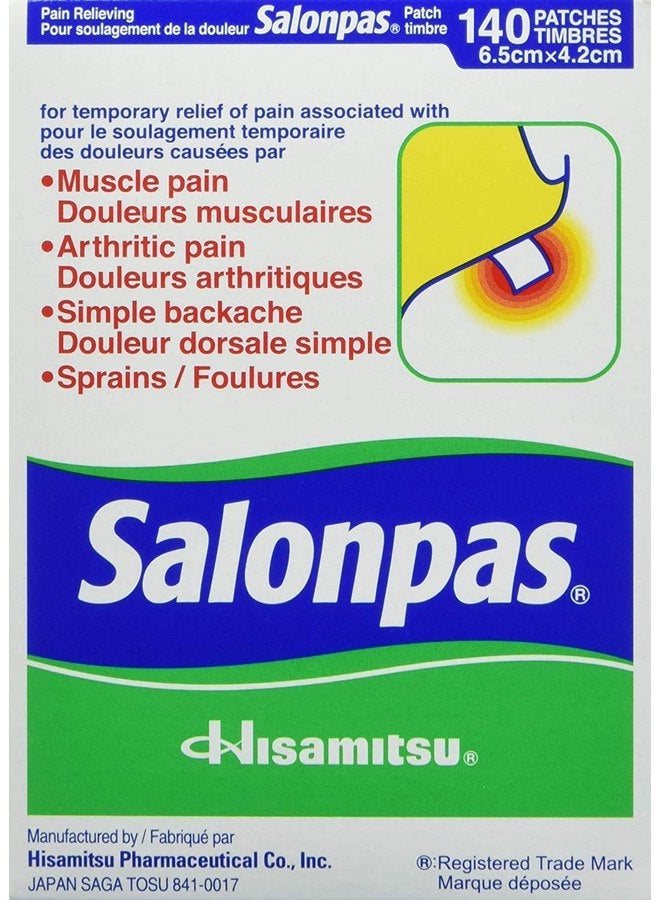 Salonpas Pain Relieving Patch, 140 Patches x 2pk - Image 2