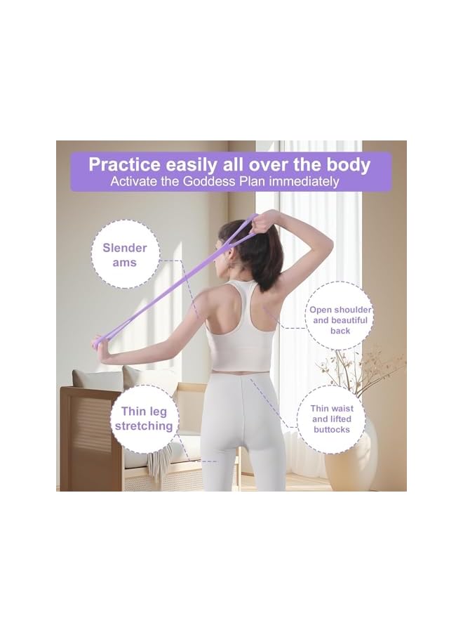 S-TOP Fitness Resistance Band, Elastic Bands for Working Out,Arm,Back Training Elastic Ropes, Exercise Equipment for Yoga, Pilates,Physical Therapy,Stretchingï¼ˆ3 Packï¼‰ï¼ˆPurpleï¼‰ - Image 2