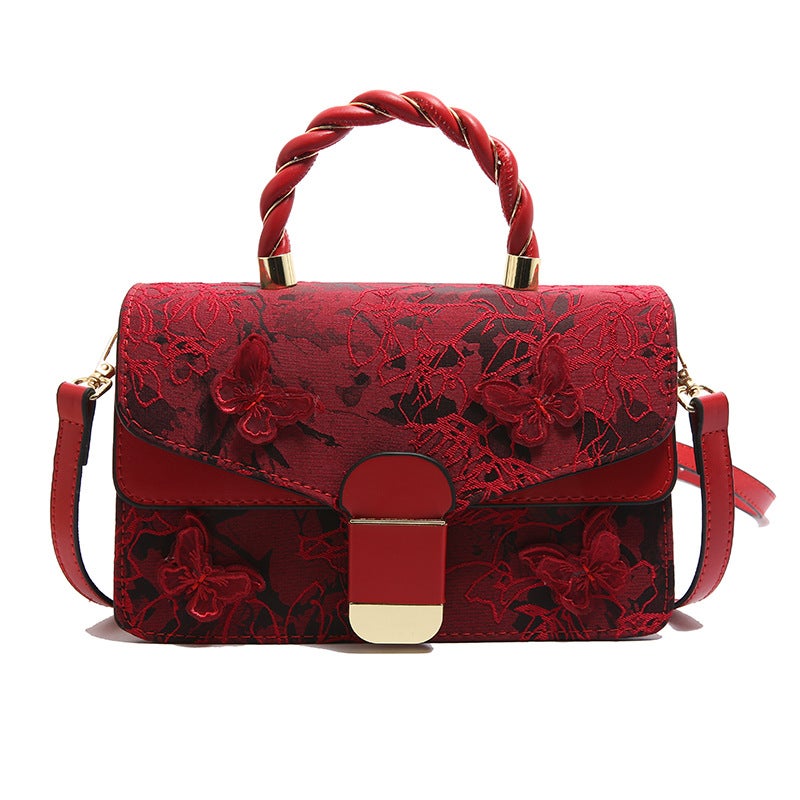 High-End Women'S Tote Bag Simple All-Match Fashion Portable Small Bag Texture Retro Saddle Crossbody Bag - Image 1