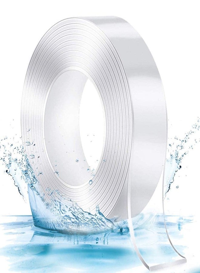 Delzon Extra Large Single Sided Tape Heavy Duty Removable 1.18 Inch x 160 Inch, Clear & Tough Nano Tape, Multipurpose Mounting Tape Picture Hanging Strips - Image 1