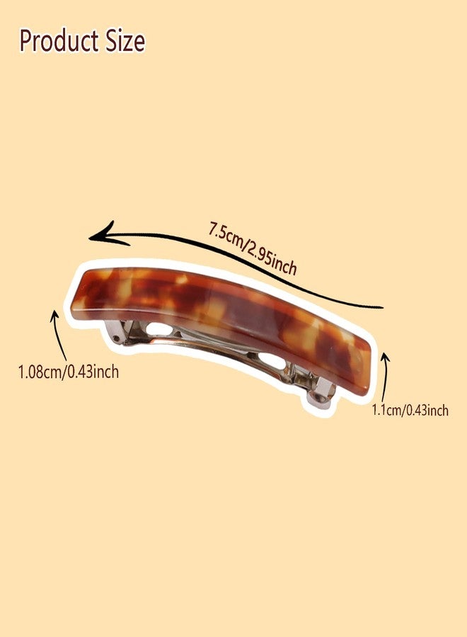 Fumwase 6PCS Hair Barrettes for Women Shell Hair Clip Hair Accessories Barrettes for Thick Thin Long Short Hair (Blue brown + Brilliant color + Amber + Light turtle shell + Dark turtle shell + Black) - Image 2