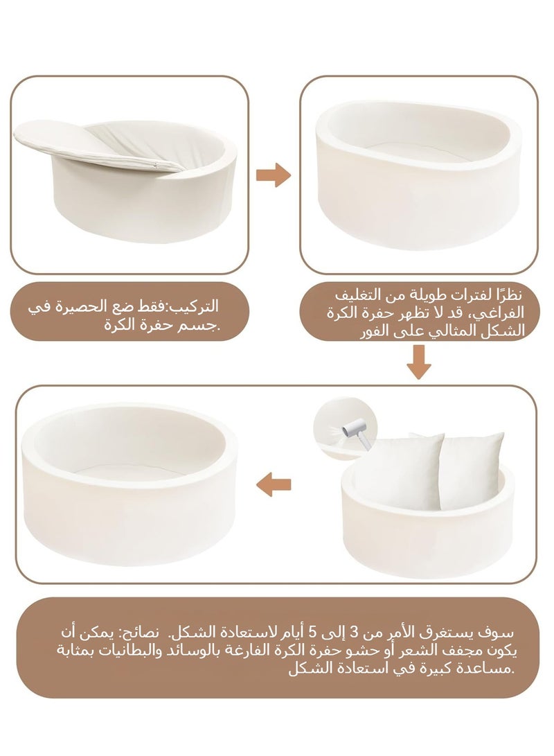 XICEN Ball Pit Includes 100 Balls, 39.3inch x 11.8inch Foam Sponge Ball Pit, Soft Ball Pool for Baby Toddlers, Ideal Gift for Girls and Boys, Suitable for Home Use Indoor and Outdoor Use - Image 5