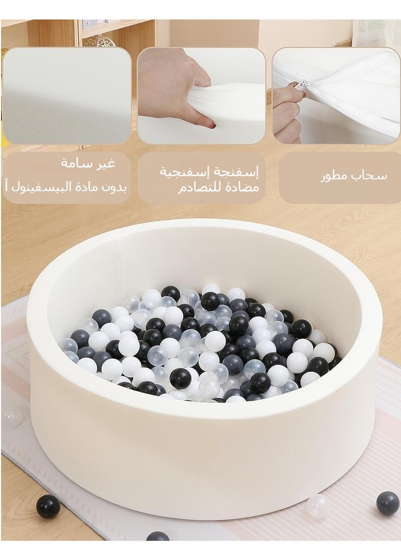 XICEN Ball Pit Includes 100 Balls, 39.3inch x 11.8inch Foam Sponge Ball Pit, Soft Ball Pool for Baby Toddlers, Ideal Gift for Girls and Boys, Suitable for Home Use Indoor and Outdoor Use - Image 3