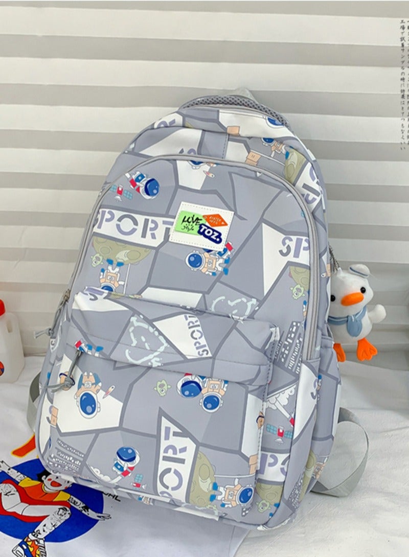 شاربدو طفل كتف حقيبة , محبوب خفيفة ماء كتف حقيبة , فتى بنت رماديّ قابل للتعديل حزام سير - Image 3