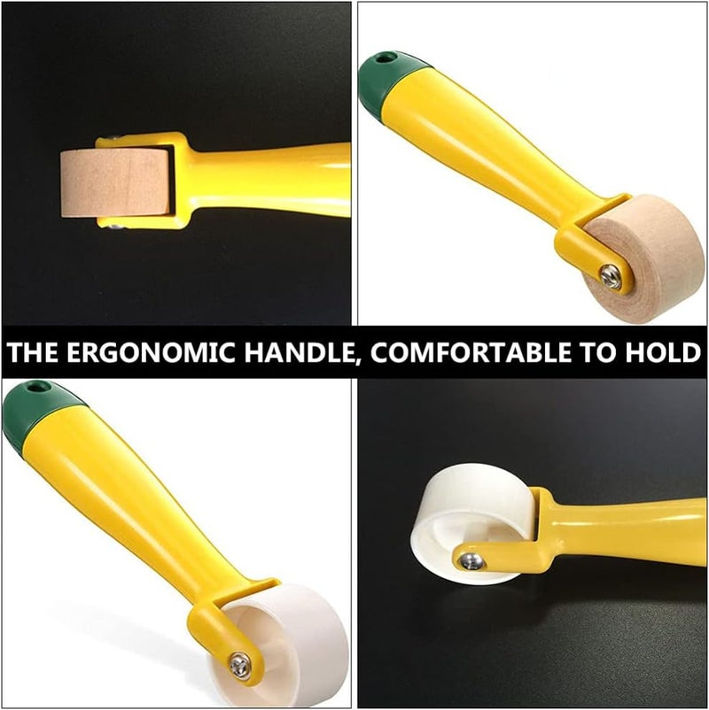 klarako 2pcs Quilting Seam Roller Sewing Seam Roller Wallpaper Roller with Handle Quilting Supplies for Sewing Print Ink Wallpaper - Image 4