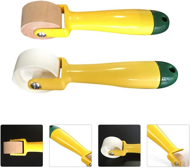 klarako 2pcs Quilting Seam Roller Sewing Seam Roller Wallpaper Roller with Handle Quilting Supplies for Sewing Print Ink Wallpaper - Image 5