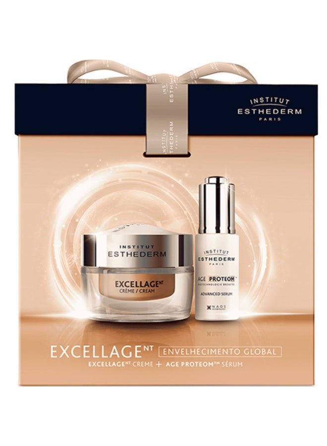 Institut Esthederm Excellage Redensifying and Brightening Cream 50mL + Age Proteom Serum 15mL - Image 1