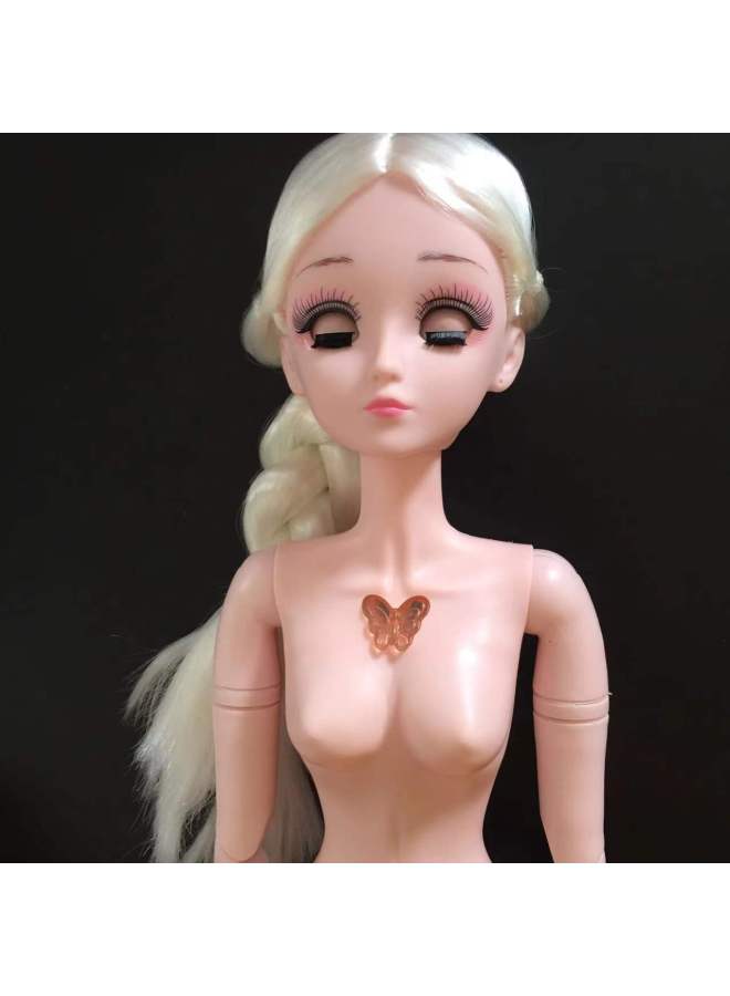 60cm Doll Nude Body Practice Makeup White Skin Princess Doll Toy Singing Changing Clothes Simulation Playset For Girls-Color:60cm Elsa-Height:With Music - Image 1