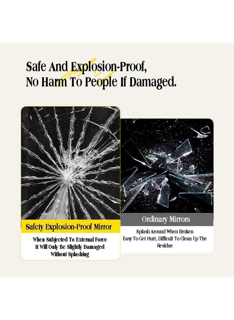 عربست مرآة طويلة كاملة مع عجلات، مرآة مقوسة، مناسبة لغرفة النوم، المدخل، غرفة الملابس، ممرات غرف النوم (2.170 متر) - Image 3