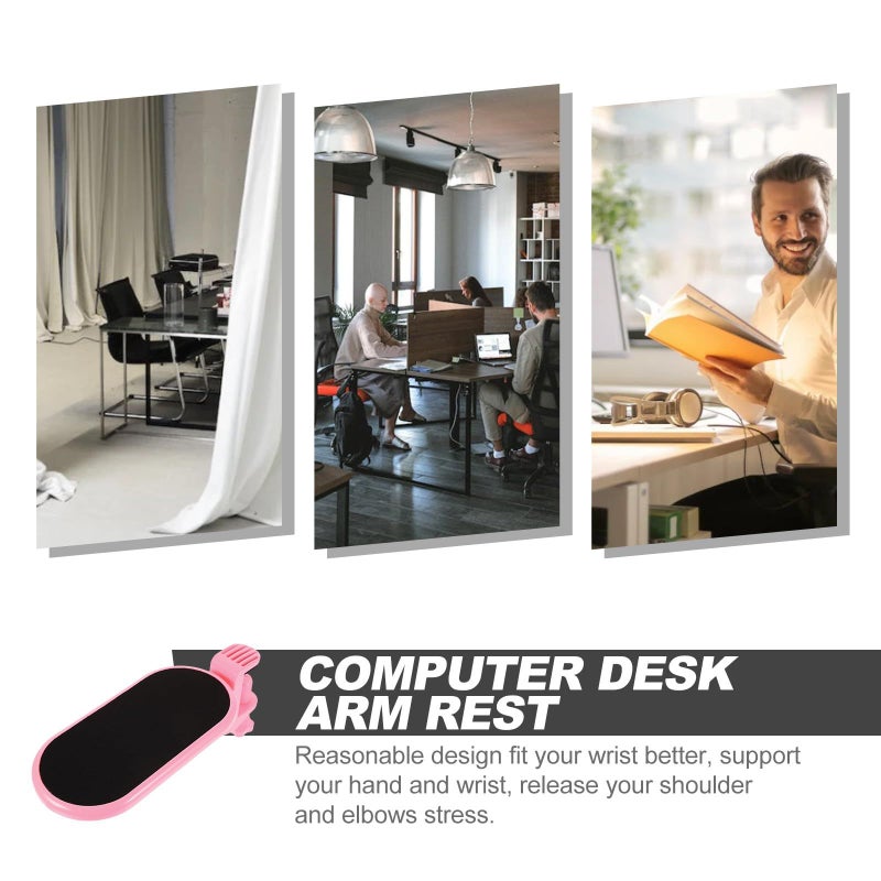 Pink Adjustable Desk Mounted Armrest Wrist Rest 360 Degree Rotation Clamp Support - Image 4