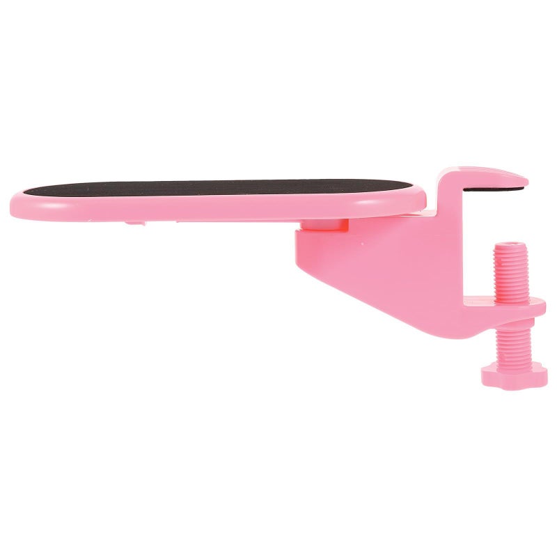 Pink Adjustable Desk Mounted Armrest Wrist Rest 360 Degree Rotation Clamp Support - Image 2