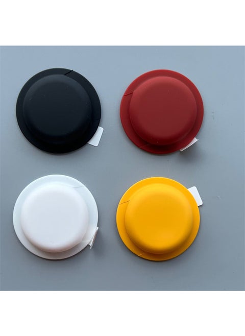 Applicable To For Apple Airtags Protective Case Airtgas Silicone Four-in-one Positioning Tracker Protective Soft Case-Color:Black + White + Brown Red + Yellow-Applicable Model:For Apple Airtags