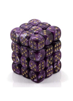 Chessex Dnd Dice Setchessex D&D Dice12Mm Vortex Purple And Gold Plastic Polyhedral Dice Setdungeons And Dragons Dice Includes 36 Dice D6 Various (Chx27837)  - Image 2