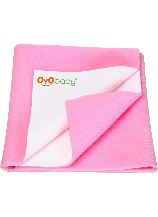 OYO BABY OYO BABY - Water Proof/Breathable Mattress Protector Mat/Underpad/Kids Sheet (100cm X 70cm, Medium) - Pink  - Image 1