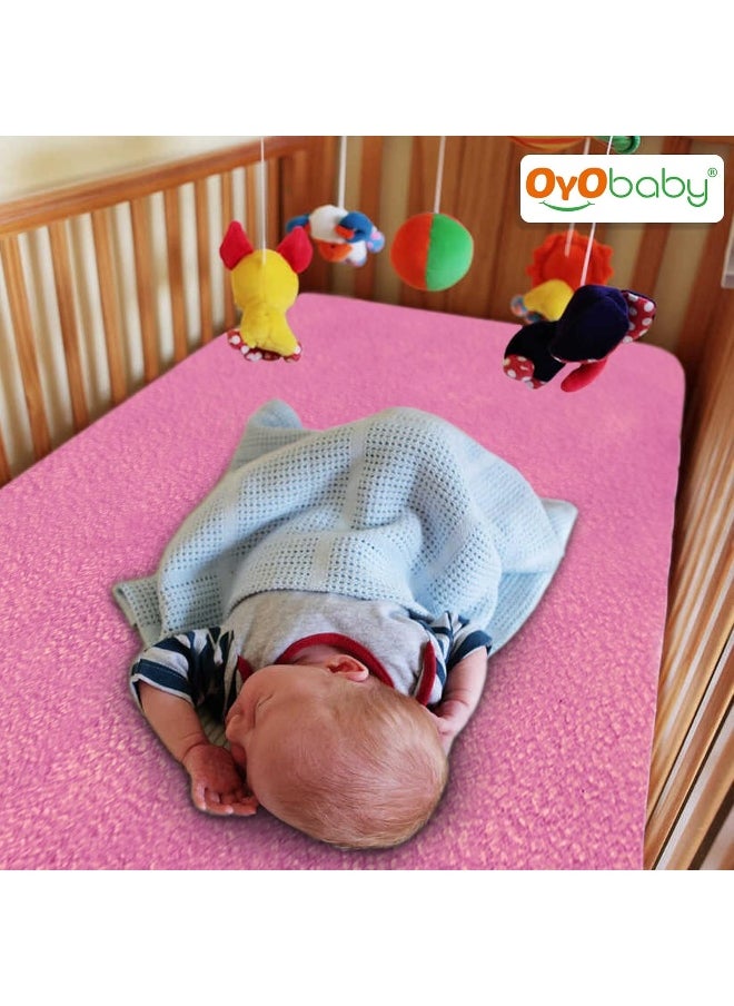 OYO BABY OYO BABY - Water Proof/Breathable Mattress Protector Mat/Underpad/Kids Sheet (100cm X 70cm, Medium) - Pink  - Image 2