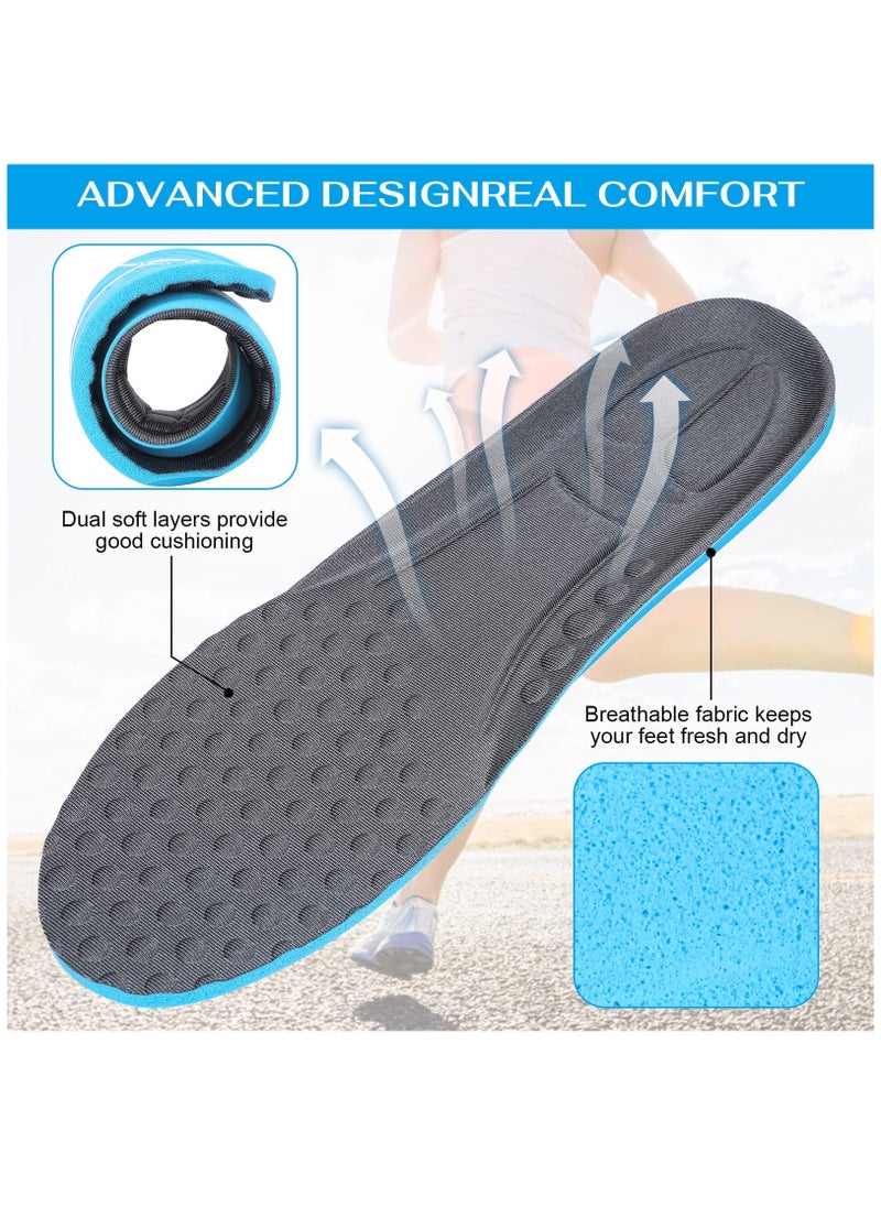 SYOSI - Comfortable Shoe Insoles Arch Support Insoles for Women Foot Massage Breathable Memory Foam Shoe Inserts Thick Cushion Insoles for Foot Pain Relief Working Everyday Use(6 Pairs 8-11) - Image 1