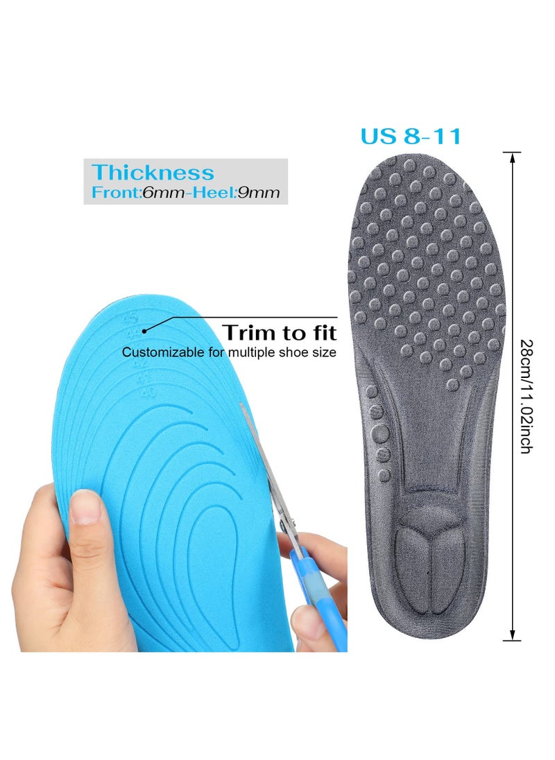 SYOSI - Comfortable Shoe Insoles Arch Support Insoles for Women Foot Massage Breathable Memory Foam Shoe Inserts Thick Cushion Insoles for Foot Pain Relief Working Everyday Use(6 Pairs 8-11) - Image 1
