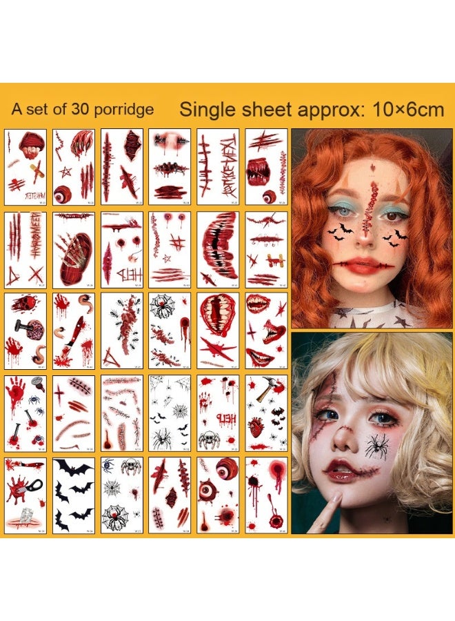 NIBEMINENT Halloween Horror Tattoos - The Perfect Party Makeup Choice