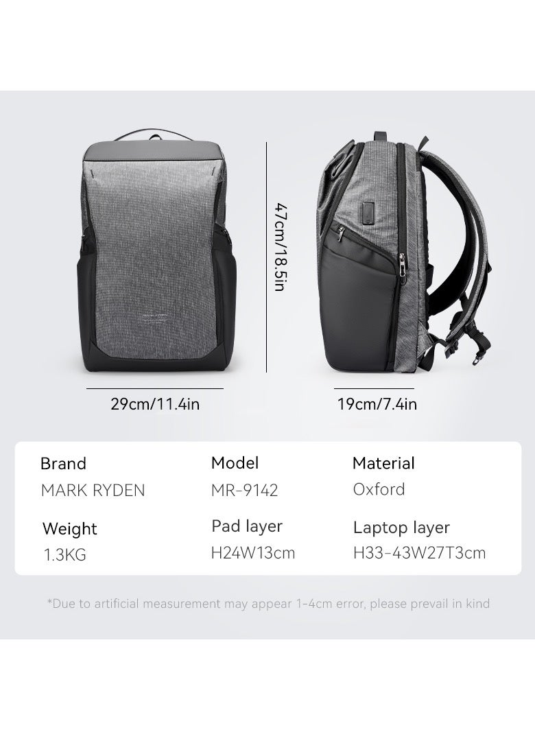 Mark Ryden 9142 Waterproof Backpack, USB Charging, 17inch Laptop, Large Capacity, FUTURE Series** - Image 4