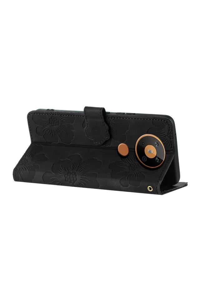 S-TOP Case For Nokia 5.4 Flower Embossing Pattern Leather Phone Case - Image 5