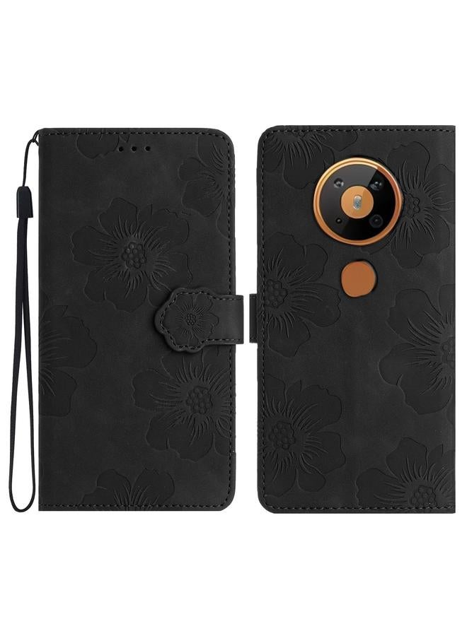 S-TOP Case For Nokia 5.4 Flower Embossing Pattern Leather Phone Case - Image 1