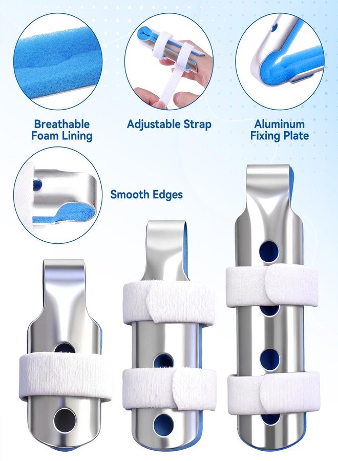 KUAZIDAR 2 Pieces Finger Splints Metal Support Brace - Soft Foam Interior, Adjustable Straps，Finger Stabilizer for All Fingers, Left/Right Hand ，Broken Finger, Arthritis, Splint， Immobilization (Large Size) - Image 4