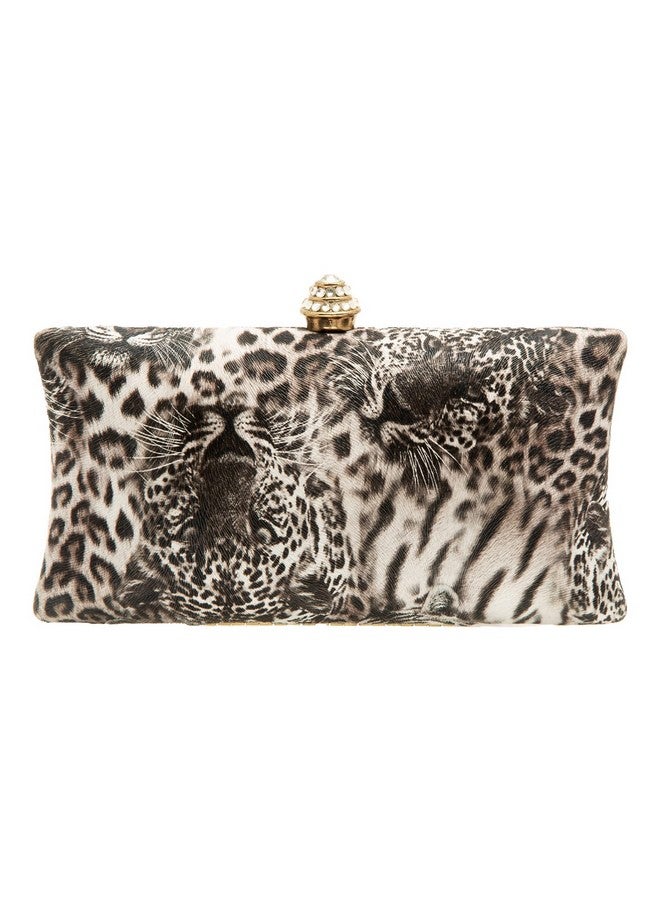 JNB Tiger Face Box Clutchbrown - Image 2
