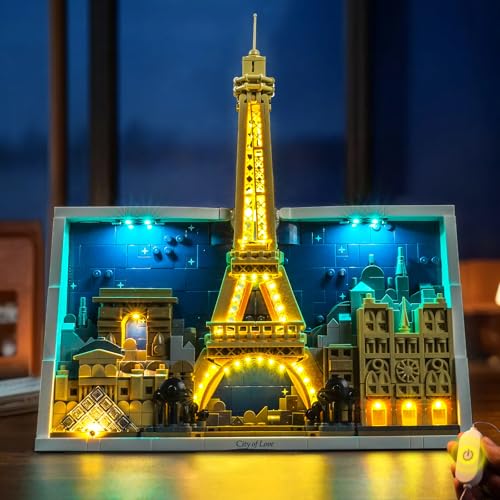LocoLee Light kit Compatible with Lego 21064 Paris City of Love No Model Only Lights LED Lighting Accessories Compatible with Lego 21064 Paris City Love Standard Version - Image 5