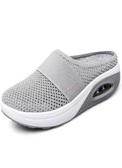 2022 Summer New Plus Size Lazy Person One Step Slippers Womens European Simple Slope Slippers Rubber Sole China Made Gray