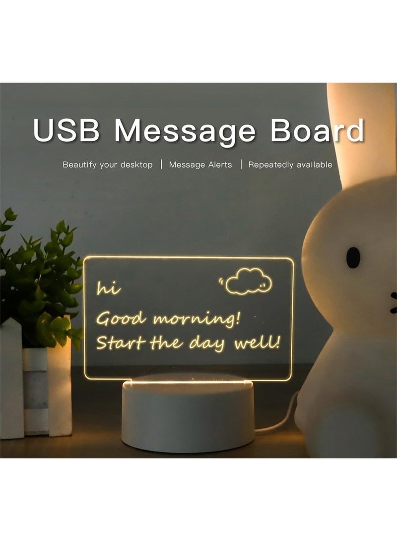 LIVQORA 7-color atmosphere light, erasable writing board creative, memo information luminous note acrylic writing board light - Image 5