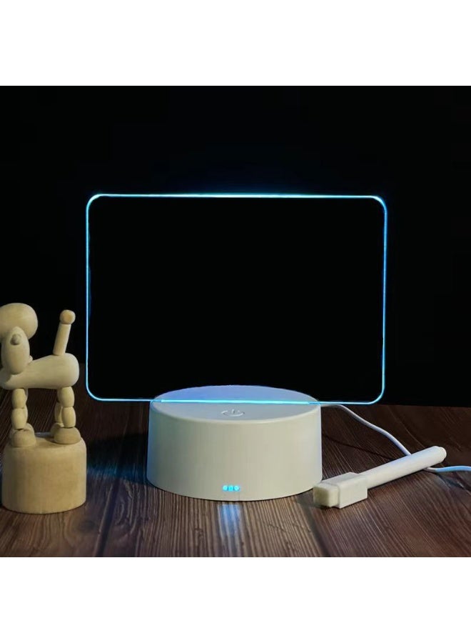 LIVQORA 7-color atmosphere light, erasable writing board creative, memo information luminous note acrylic writing board light - Image 4