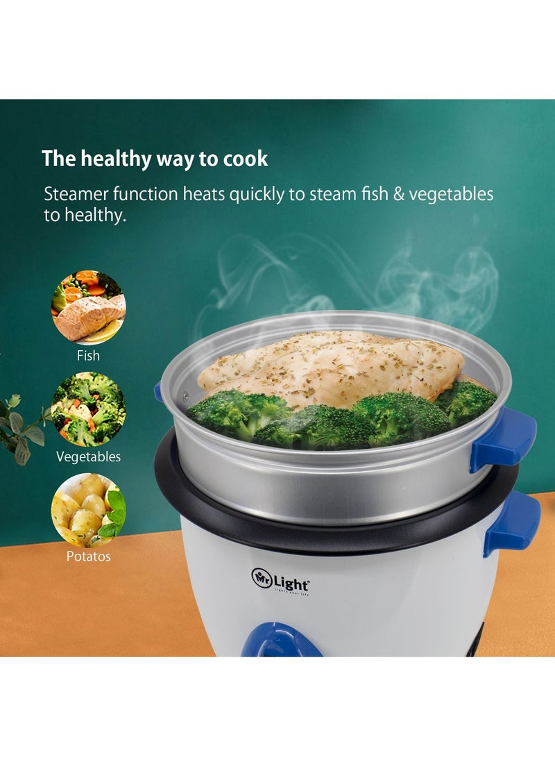 مستر لايت جهاز طهي الأرز الكهربائي الأوتوماتيكي بسعة 1.8 لتر ، مزود بمؤشر أمان للحفاظ على الحرارة ، قابل للإزالة وغير لاصق - Image 3