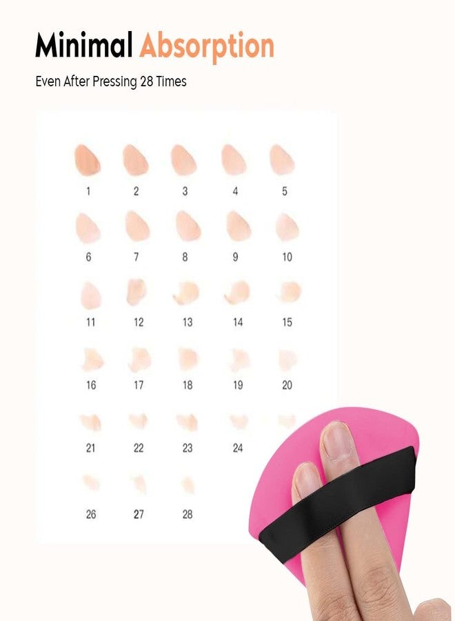 MR.THINDZ® 2 Pcs Powder Puff Soft Face Makeup Sponge, Loose powder Foundation Blending Sponges Set, Beauty Blender, Contouring, Wedge Triangle Shape Wet & Dry Tool Washable Reusable (Dark Pink) - Image 5