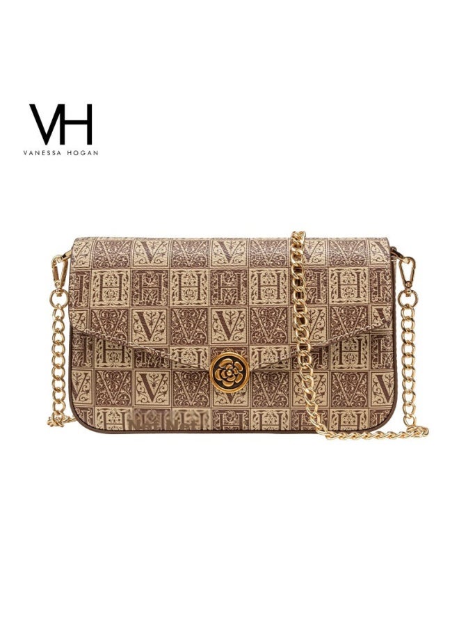Vanessa Hogan Vh Women's Handbag, Camellia Envelope Bag, High-end Bag, Monogram Chain Bag, Shoulder Crossbody Bag - Image 2